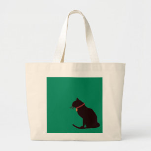 Tote Grande Jumbo I Love Cats Green Graphic Bolsa