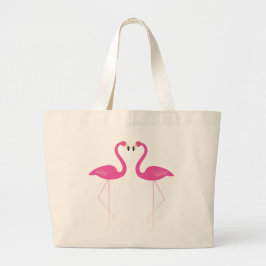 Tote Grande Kissing Flamingos Bolsa