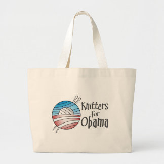 Tote Grande Knitters para Obama, o bolsa