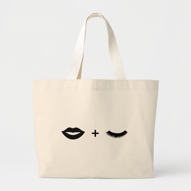 Tote Grande Lábios + Gráfico do bolsa dos chicotes (Frente)