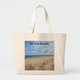 Tote Grande Leve-me à praia! Bolsa de canvas Jumbo