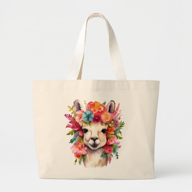 Tote Grande Llama Jumbo Bolsa (Frente)