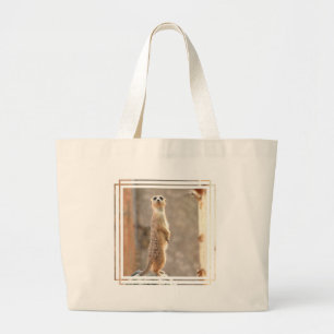 Tote Grande Meerkat na bolsa de canvas da atenção