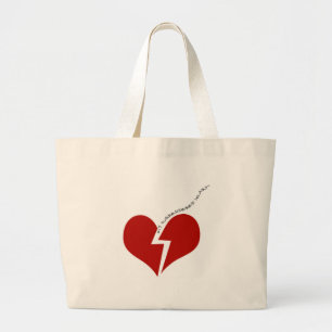 Tote Grande Meu bolsa rendido do coração
