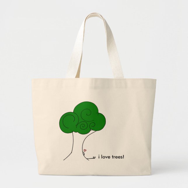 Tote Grande Mim árvores de amor! o bolsa (Frente)