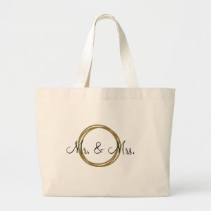 Tote Grande MR & SRA. BOLSA de BANDA Dourada