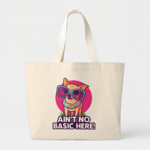 Tote Grande Não é básico aqui! Chihuahua Bolsa
