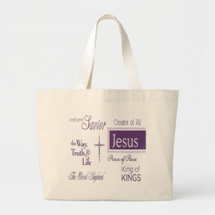 Tote Grande Nomes de Bolsa e Bolsa de compra Cristã JESUS