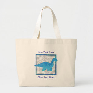 Tote Grande O bolsa azul de Dino