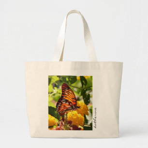 Tote Grande O bolsa da borboleta, personalizado com nome
