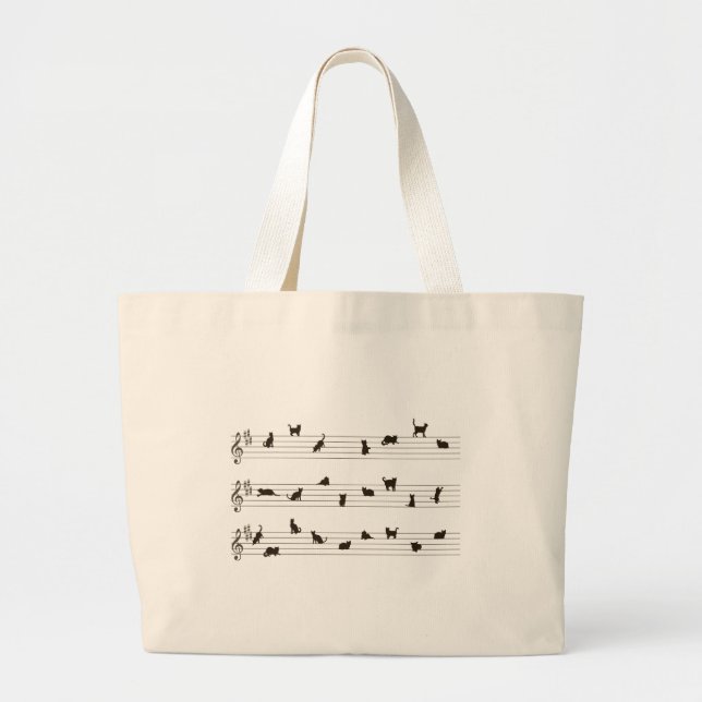 Tote Grande O bolsa da canção do gato (Frente)