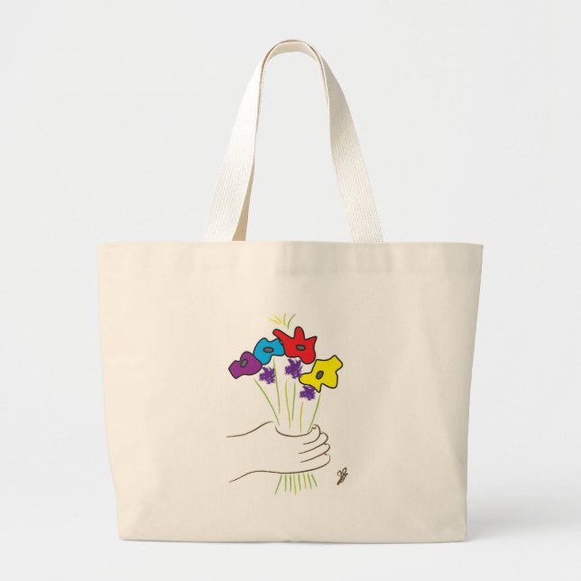 Tote Grande o bolsa da flor (Frente)