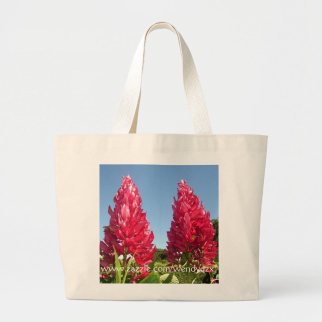 Tote Grande O bolsa das flores de chama (Frente)