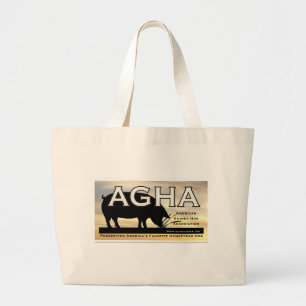 Tote Grande O bolsa de AGHA com logotipo da cor
