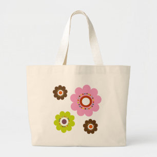 Tote Grande O bolsa de flower power ou a bolsa de compra de