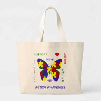 Tote Grande O bolsa do amor e do apoio do autismo