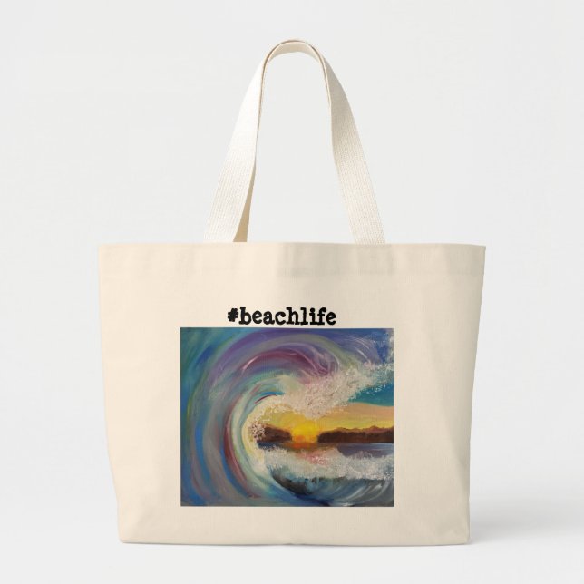 Tote Grande o bolsa do #beachlife (Frente)