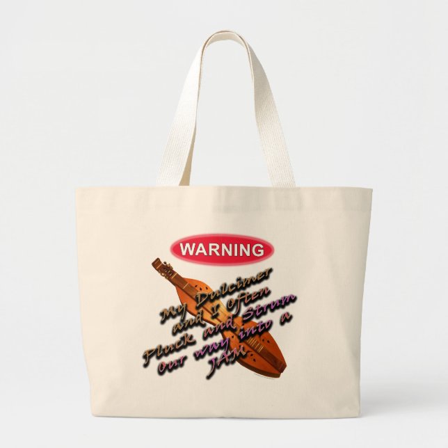 Tote Grande O bolsa do doce do Dulcimer (Frente)