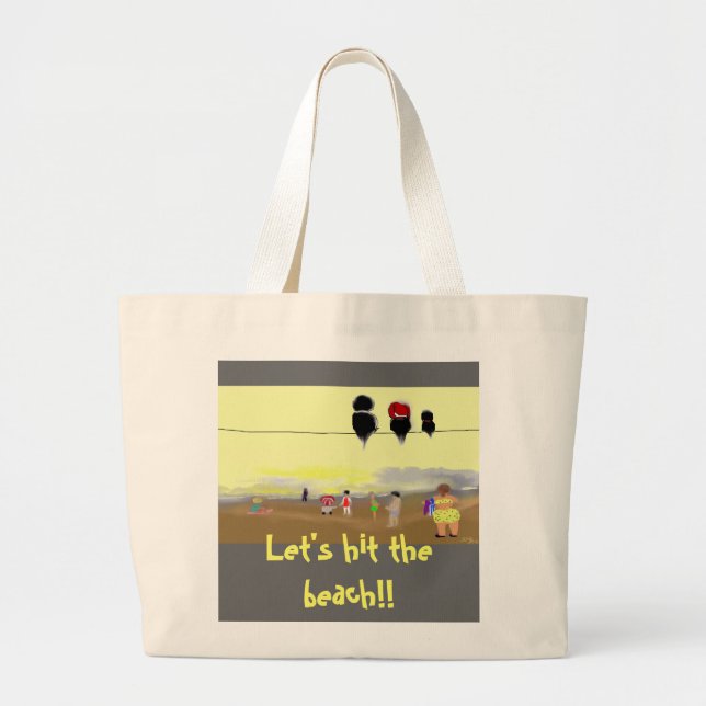 Tote Grande O bolsa do jumbo da bolsa de praia (Frente)