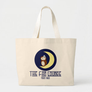 Tote Grande O bolsa do jumbo da coruja de noite b/g