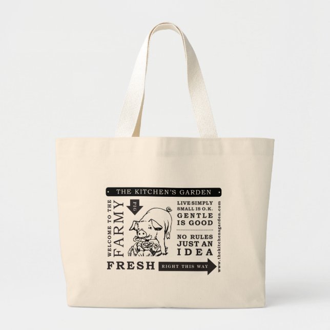 Tote Grande O bolsa do jumbo da horta (Frente)