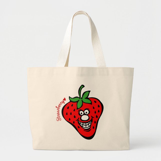 Tote Grande O bolsa do *Jumbo da morango (Frente)