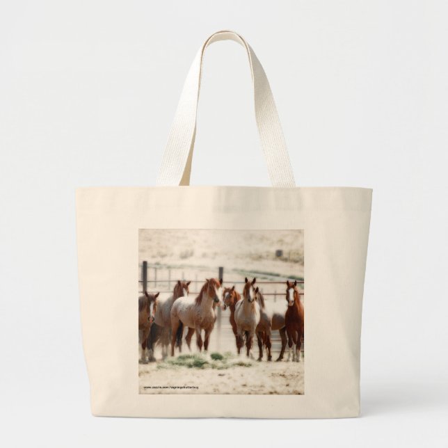 Tote Grande O bolsa do jumbo dos cavalos (Frente)