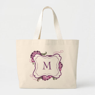 Tote Grande O bolsa //do monograma a coleção do buquê da