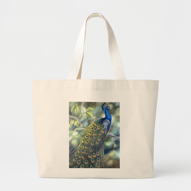 Tote Grande O bolsa do pavão (Frente)