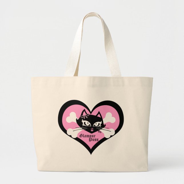 Tote Grande O bolsa do Puss do encanto (Frente)