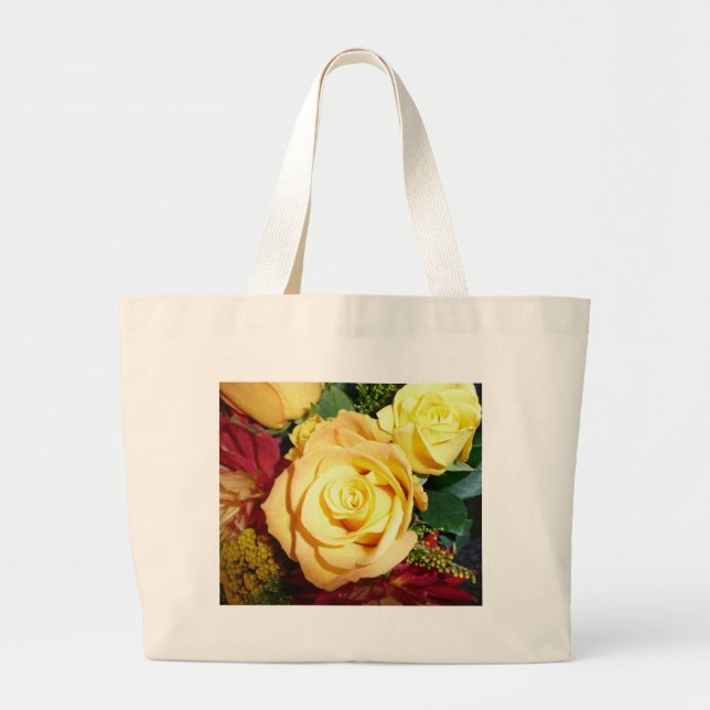 Tote Grande O bolsa do rosa amarelo (Frente)