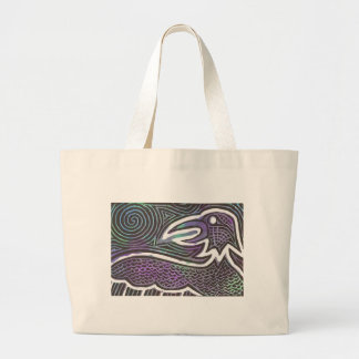 Tote Grande O bolsa do Totem do corvo