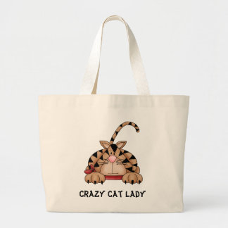 Tote Grande O bolsa louco da senhora do gato