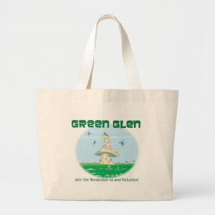 Tote Grande O bolsa orgânico de Faire do vale verde