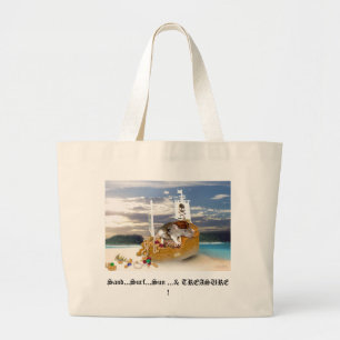 Tote Grande O bolsa pequeno da praia do rato do pirata