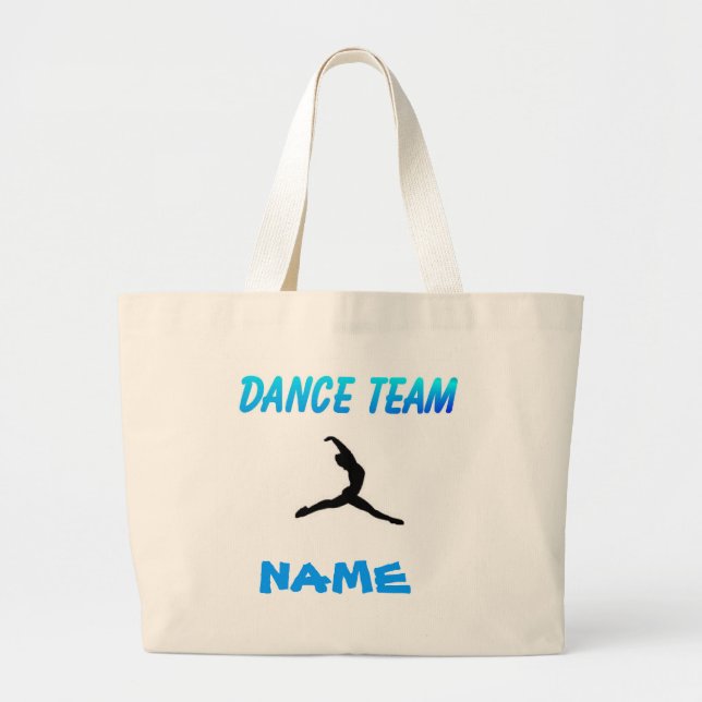 Tote Grande O bolsa personalizado equipe da dança (Frente)
