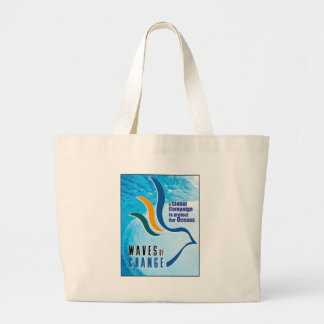 Tote Grande Ondas da bolsa de praia da mudança - personalizada