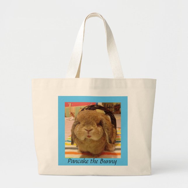 Tote Grande Panqueca a bolsa de compra do coelho (Frente)