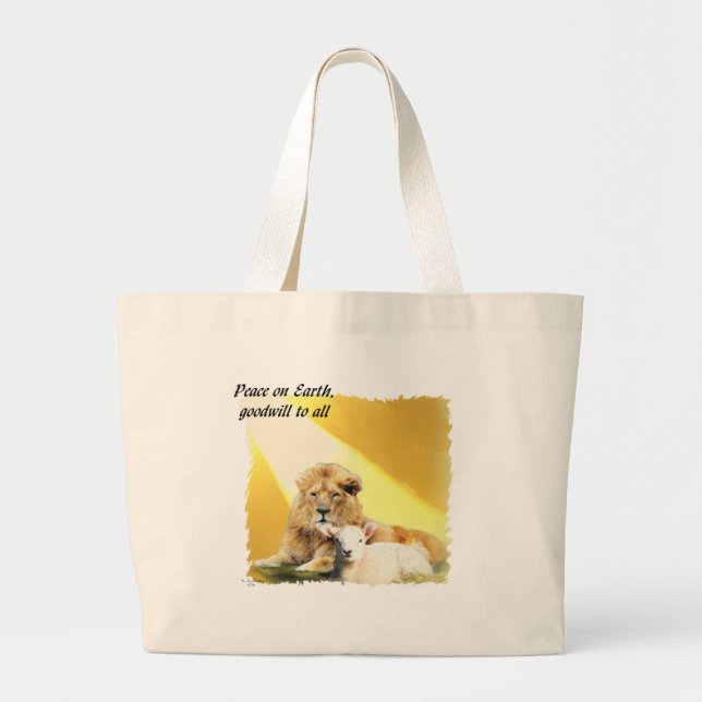 Tote Grande Paz no saco de bolsa da terra… (Frente)