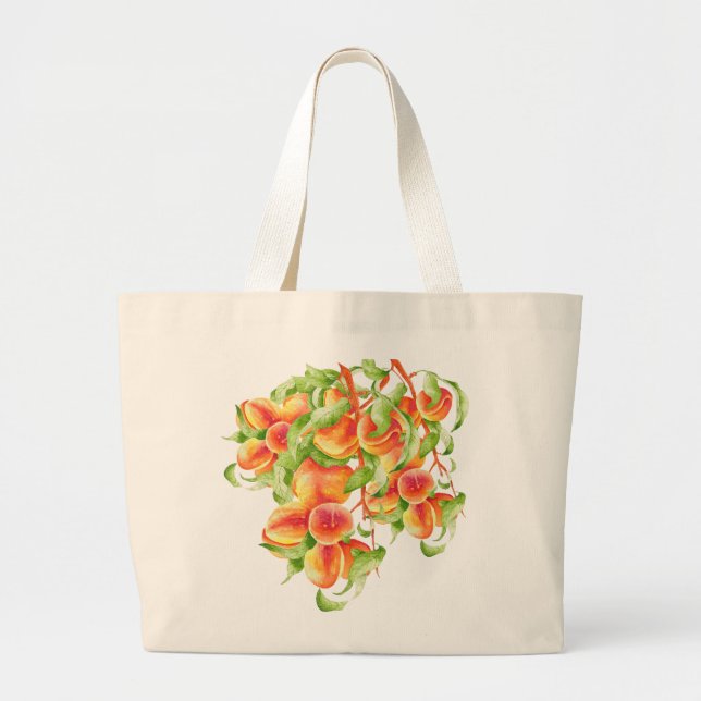 Tote Grande 'Peach Paradise' em um Bolsa Jumbo (Frente)