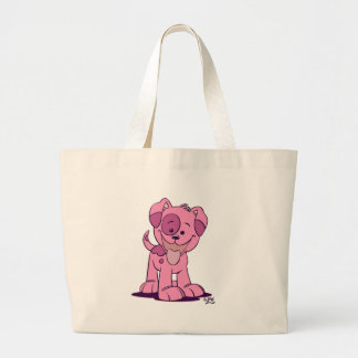Tote Grande Pequena bolsa de cachorrinho rosa