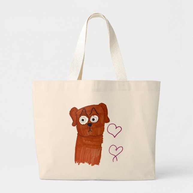 Tote Grande Puppy Love Bolsa (Hopkins) (Frente)