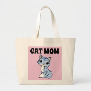 TOTE GRANDE PURGA DE BOLSA DE GOLPE DE GOLPE DE MOM CAT