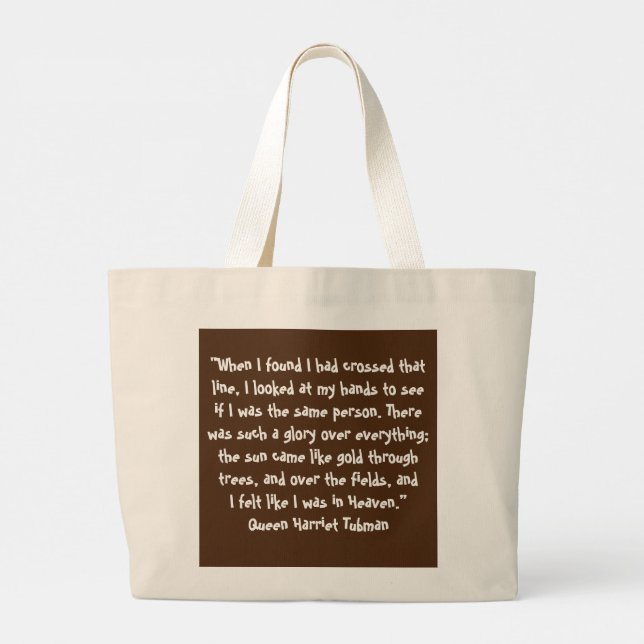 Tote Grande Rainha Harriet Tubman Jumbo Bolsa duplo - Quando (Verso)
