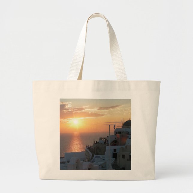 Tote Grande Santorini Sunset Jumbo Bolsa (Frente)