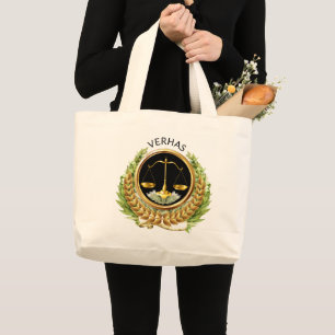 Tote Grande Scales of Justice Attorney Bolsa