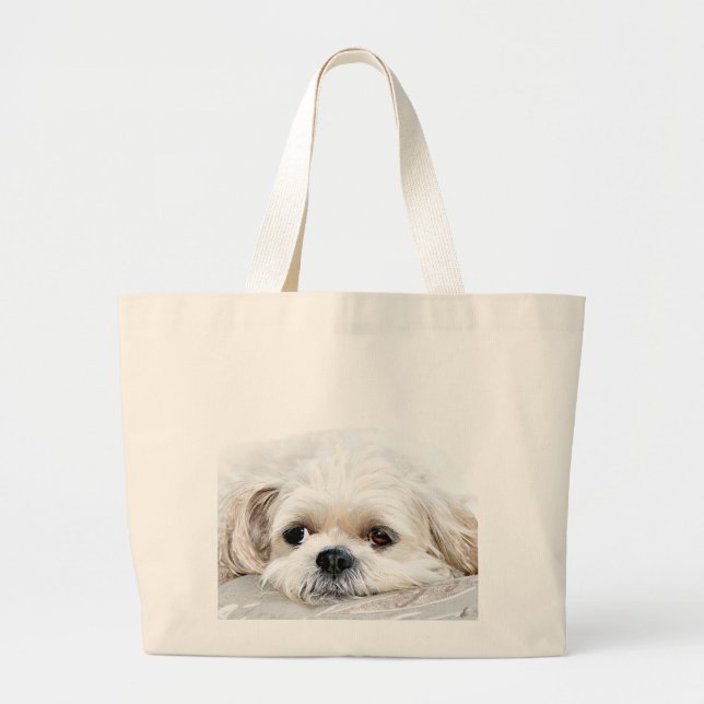 Tote Grande Shih Tzu face bolsa (Frente)