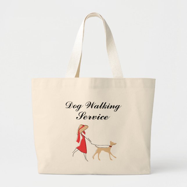 Tote Grande Snazzy Dog Walker Bolsa (Frente)