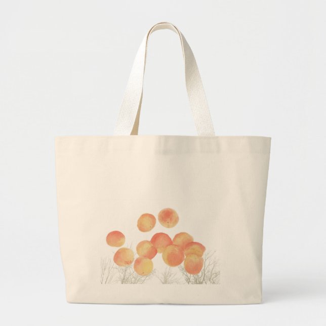 Tote Grande Sonho com damascos na bolsa de compra de inverno (Frente)