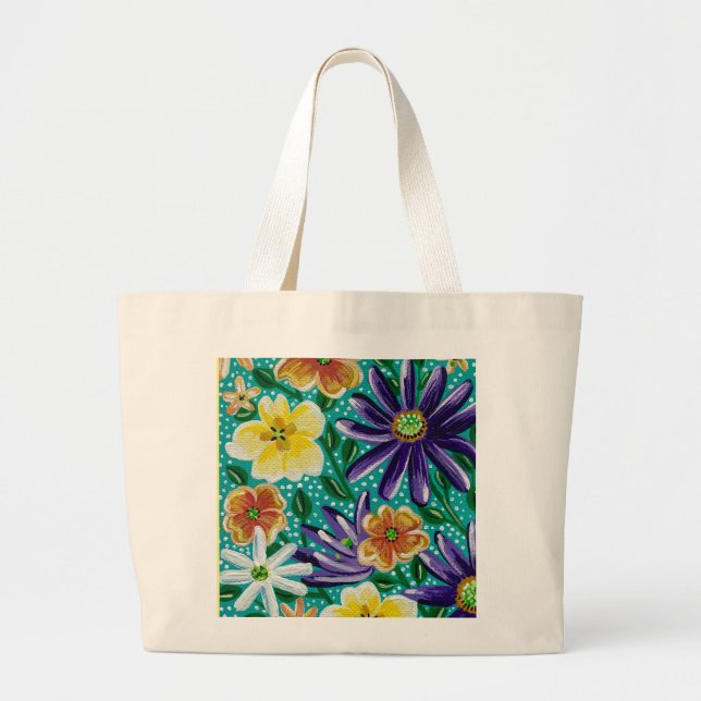 Tote Grande Summer Mountain Fields Bolsa (Frente)